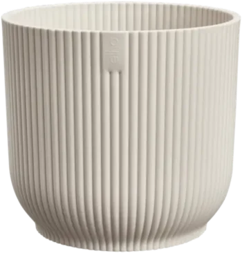 elho vibes fold round blumentopf 16 cm leinenweiss